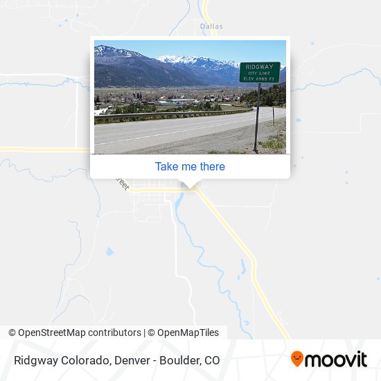 Mapa de Ridgway Colorado