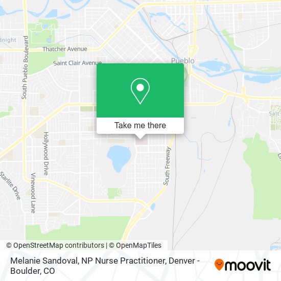 Melanie Sandoval, NP Nurse Practitioner map
