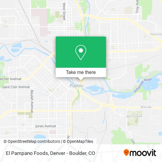 El Pampano Foods map