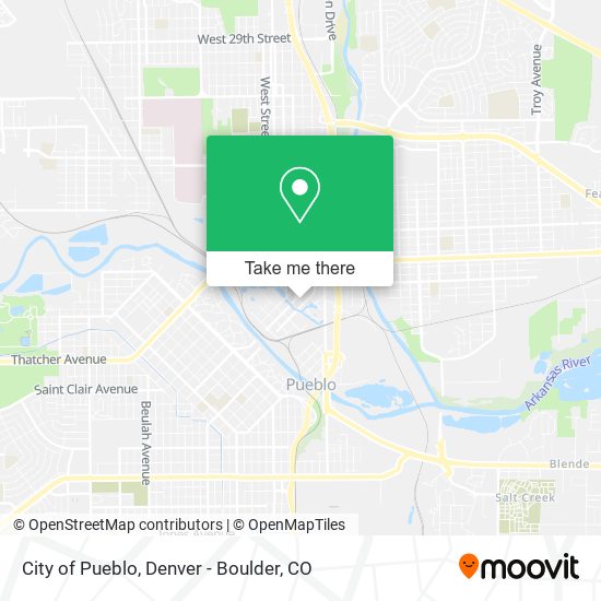 City of Pueblo map