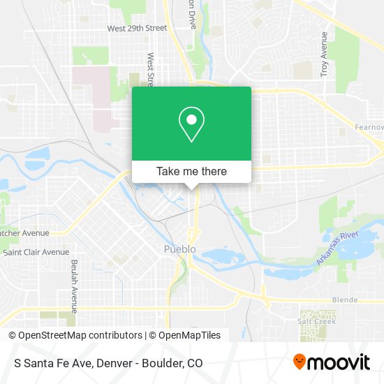 S Santa Fe Ave map