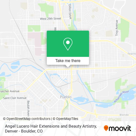 Mapa de Angel Lucero Hair Extensions and Beauty Artistry