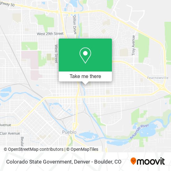 Colorado State Government map