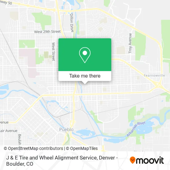 J & E Tire and Wheel Alignment Service map