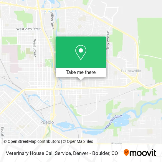 Veterinary House Call Service map