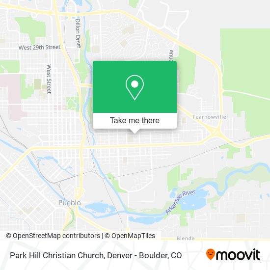 Park Hill Christian Church map