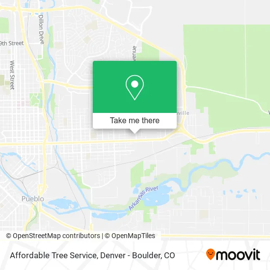 Affordable Tree Service map