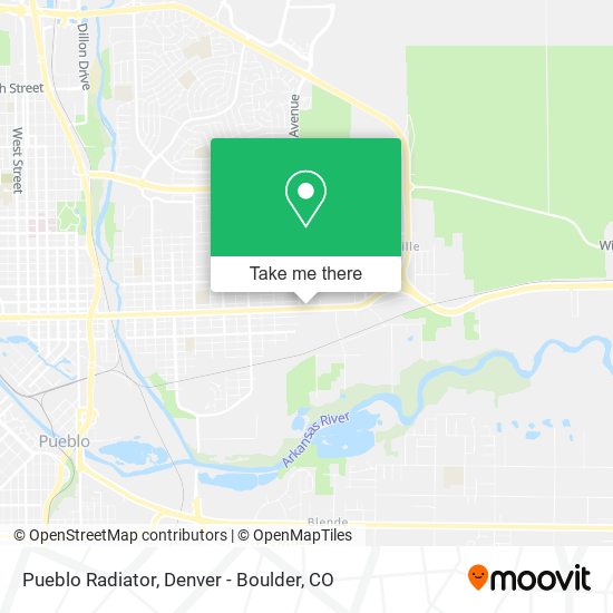 Pueblo Radiator map