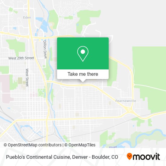 Pueblo's Continental Cuisine map