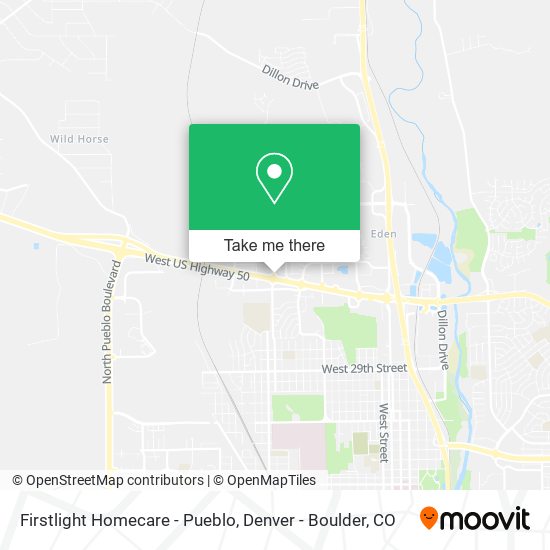 Mapa de Firstlight Homecare - Pueblo
