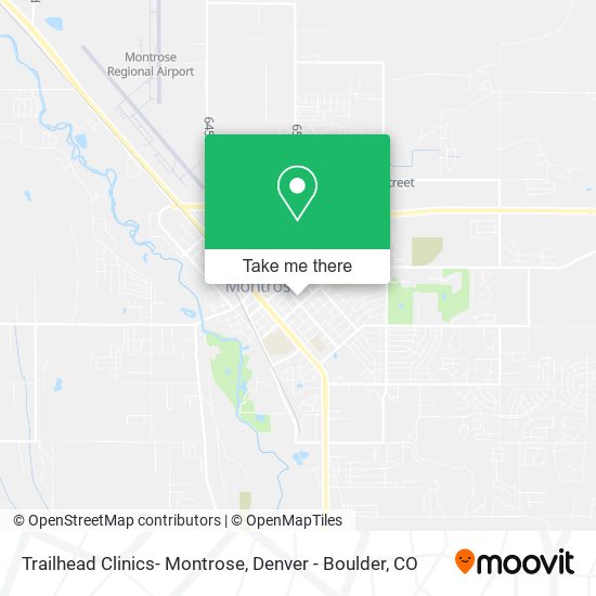 Mapa de Trailhead Clinics- Montrose