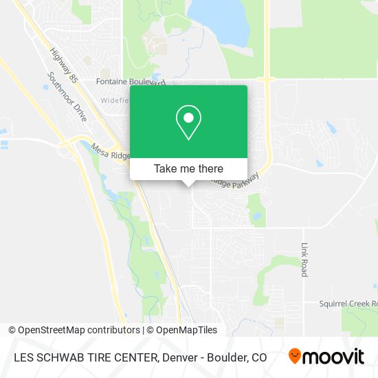 LES SCHWAB TIRE CENTER map