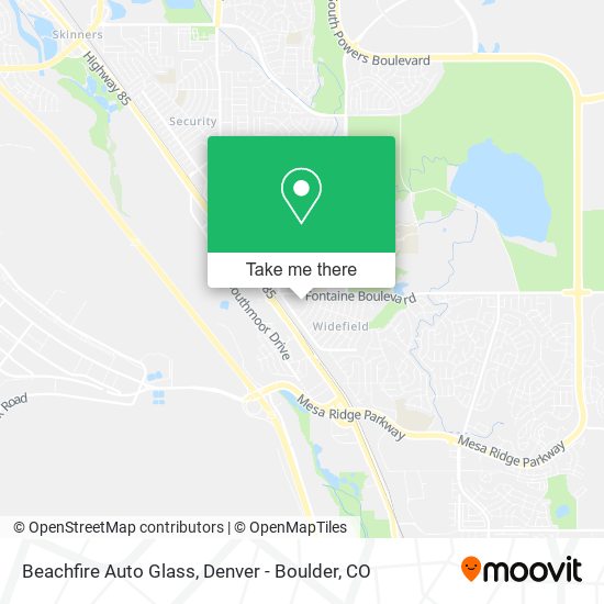 Beachfire Auto Glass map