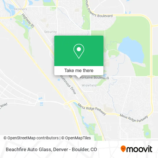 Beachfire Auto Glass map