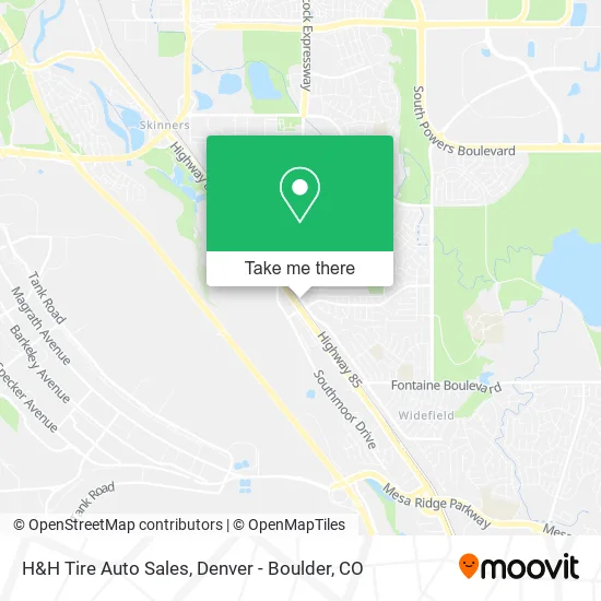 H&H Tire Auto Sales map