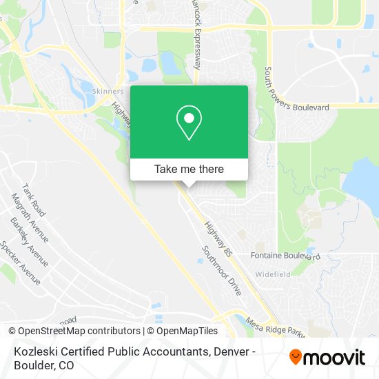 Mapa de Kozleski Certified Public Accountants