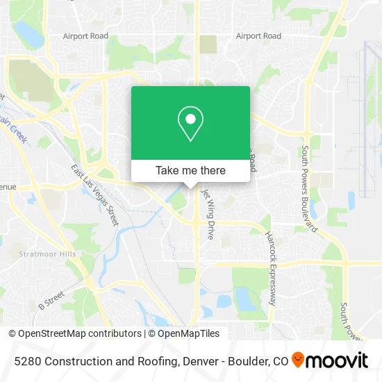 5280 Construction and Roofing map