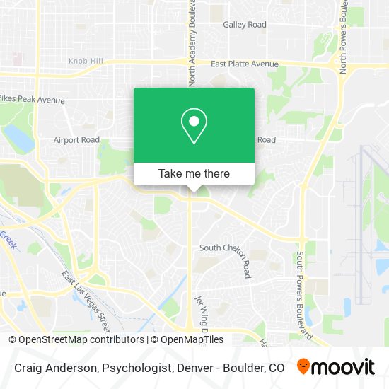 Craig Anderson, Psychologist map