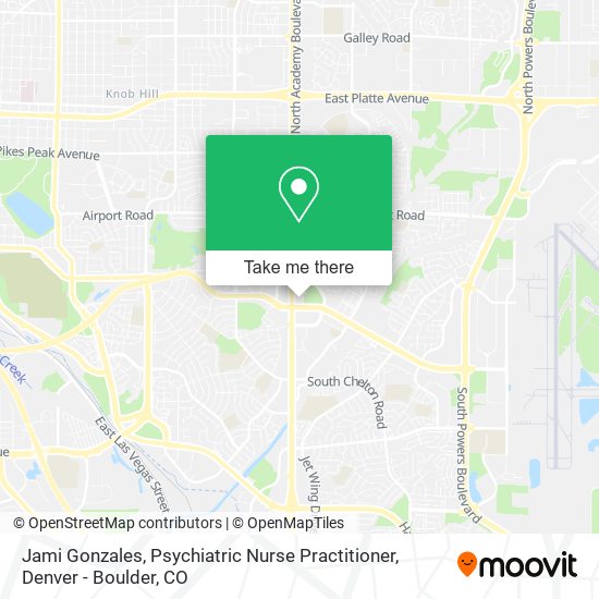 Jami Gonzales, Psychiatric Nurse Practitioner map