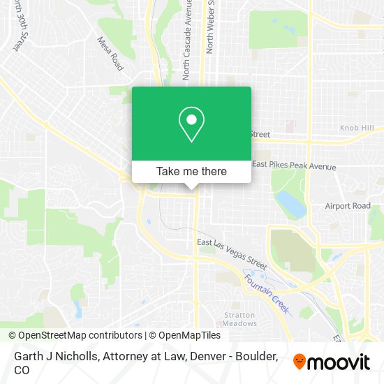 Garth J Nicholls, Attorney at Law map