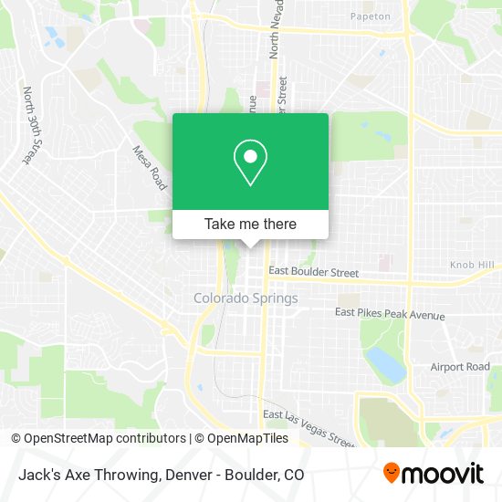 Jack's Axe Throwing map