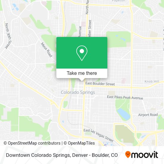 Downtown Colorado Springs map