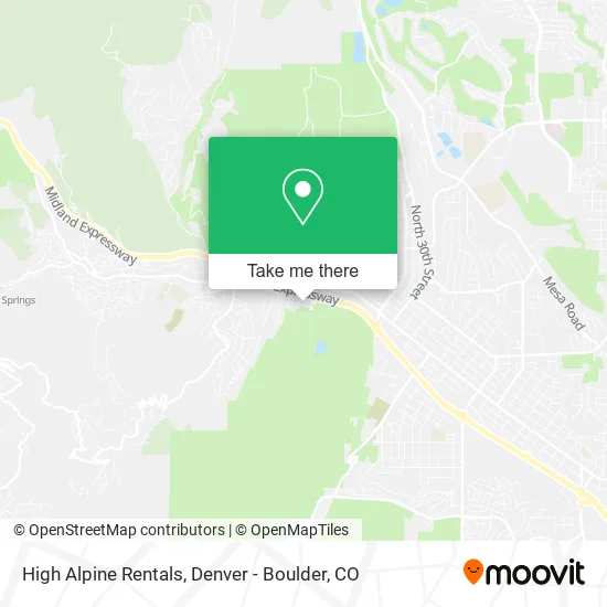 High Alpine Rentals map