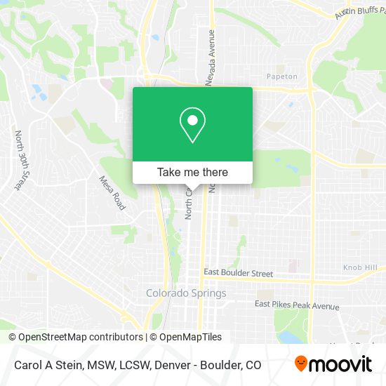 Carol A Stein, MSW, LCSW map