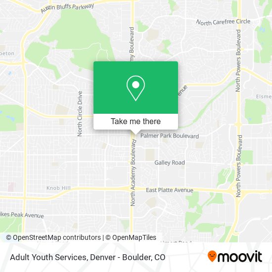 Adult Youth Services map