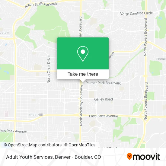Adult Youth Services map