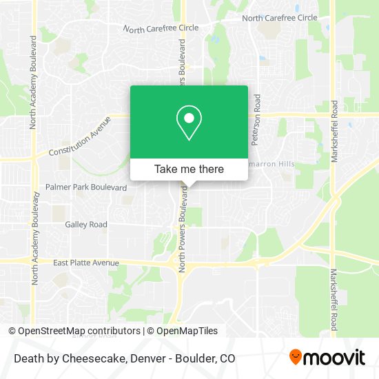 Death by Cheesecake map