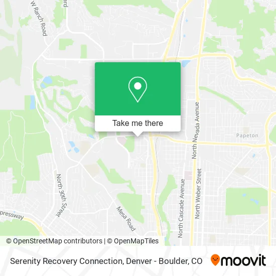 Serenity Recovery Connection map
