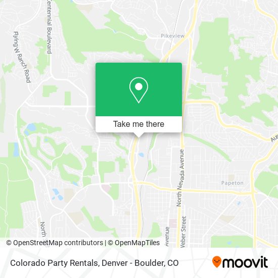 Colorado Party Rentals map