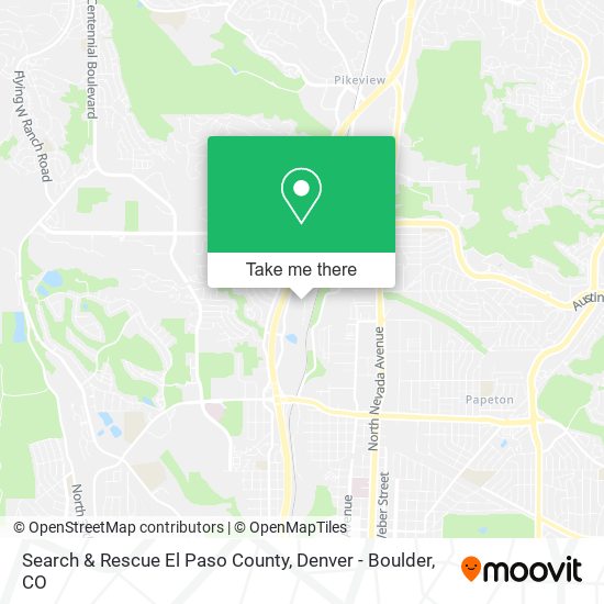 Search & Rescue El Paso County map
