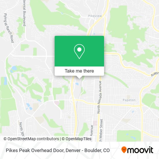 Mapa de Pikes Peak Overhead Door