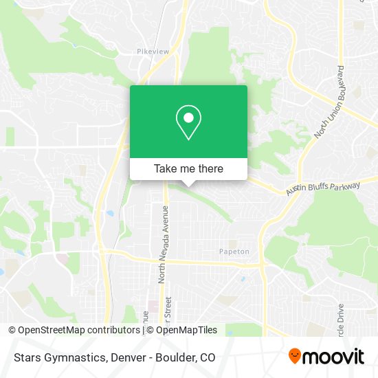Stars Gymnastics map