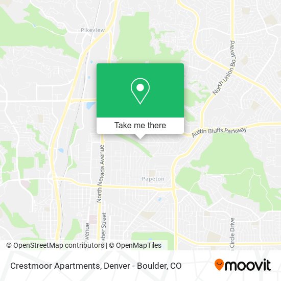 Mapa de Crestmoor Apartments