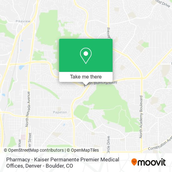 Pharmacy - Kaiser Permanente Premier Medical Offices map