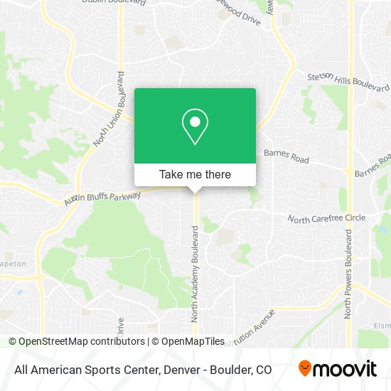 All American Sports Center map