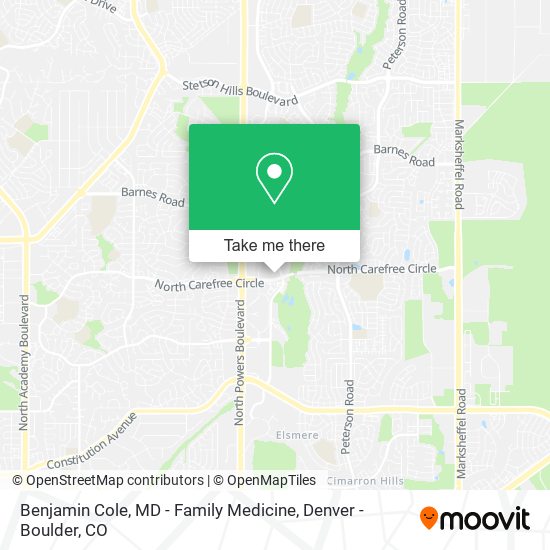 Benjamin Cole, MD - Family Medicine map