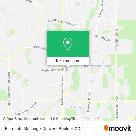 Elements Massage map