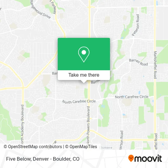 Five Below map