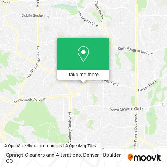 Springs Cleaners and Alterations map