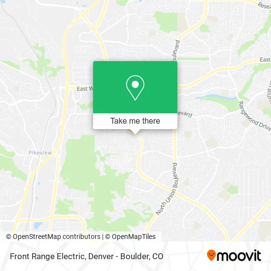 Front Range Electric map