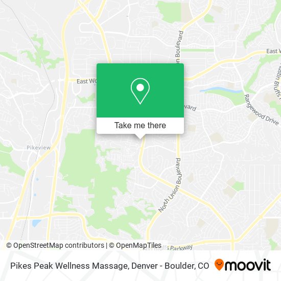 Pikes Peak Wellness Massage map