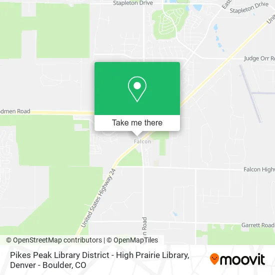 Pikes Peak Library District - High Prairie Library map