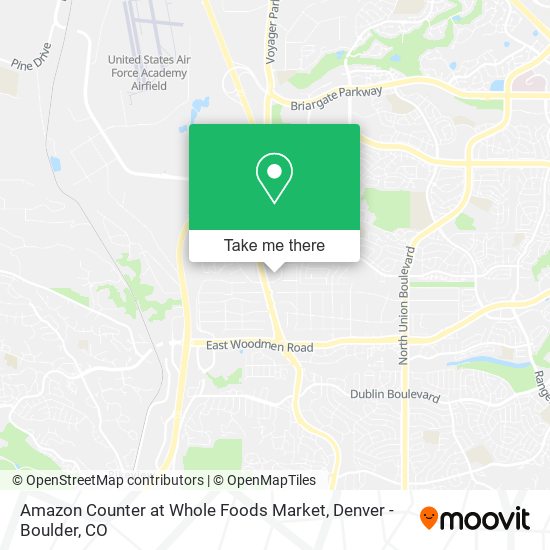 Amazon Counter at Whole Foods Market map