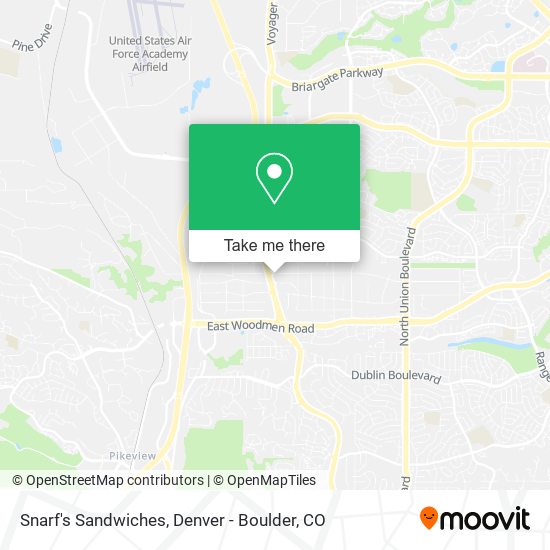 Snarf's Sandwiches map
