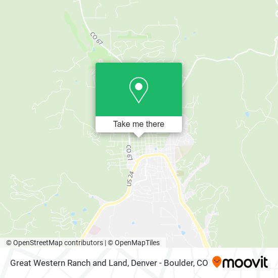 Great Western Ranch and Land map
