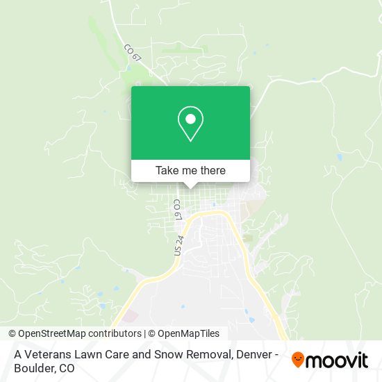 A Veterans Lawn Care and Snow Removal map